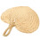 Portable Fan Khaki Bamboo Design For Indoor Summer Use 1pack 6