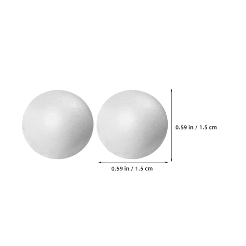 1500pcs 1.5cm Mini Foam Balls for Crafts Polystyrene Spheres 1