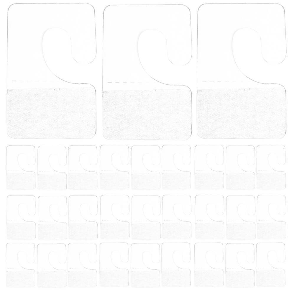 200Pcs Clear Self Adhesive Hang Tabs Plastic Sticky Tags For Retail 3063233202761