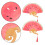 2pcs Watermelon Hand Fan with Bamboo Handle for Summer Cooling 11