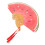 2pcs Watermelon Hand Fan with Bamboo Handle for Summer Cooling 1