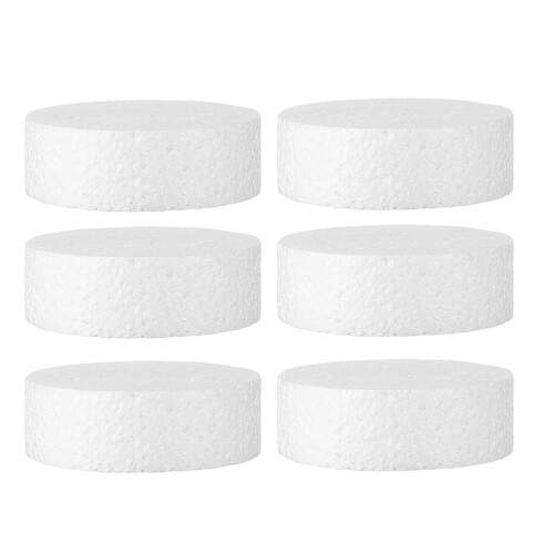 6pcs Foam Circles for Crafts Polystyrene Discs for DIY Projects