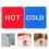 20pcs Self Stick Hot Cold Water Labels Waterproof Red 11