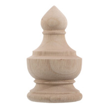 Unfinished Wooden Bed Post Finial Cap for Staircase Railings