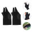 Breathable Pool Gloves Polyamide Fabric Black 2pcs 7