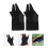 Breathable Pool Gloves Polyamide Fabric Black 2pcs 9