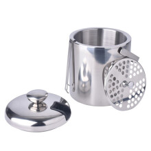 Double Wall Stainless Steel Ice Bucket Cooler with Tongs Clip