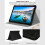 T50 PRO PU-Leder Tablet-Hülle Schwarz mit Ständer 4