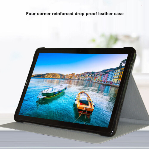 T50 PRO PU-Leder Tablet-Hülle Schwarz mit Ständer 2