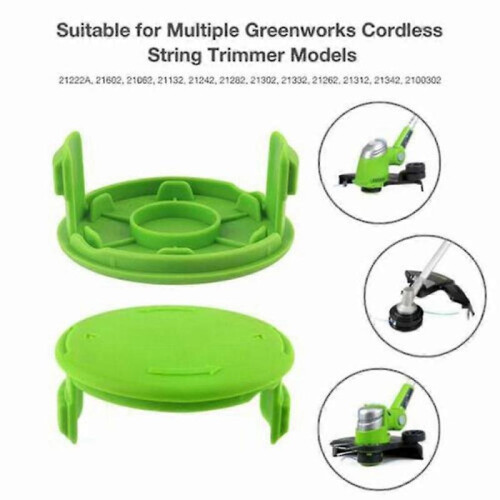 2pcs Trimmer Spool Cap Replace for 3411546a-6 Greenworks .065 Grass Cutter Replacement Parts Abs Tool Accessory