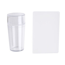 Professional Nail Stamping Kit Silicone Stamper with Scraper