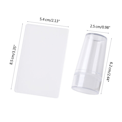 Professional Nail Stamping Kit Silicone Stamper with Scraper 2