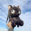 Mini Cute Little Gray Cat Plush Backpack for Women 4