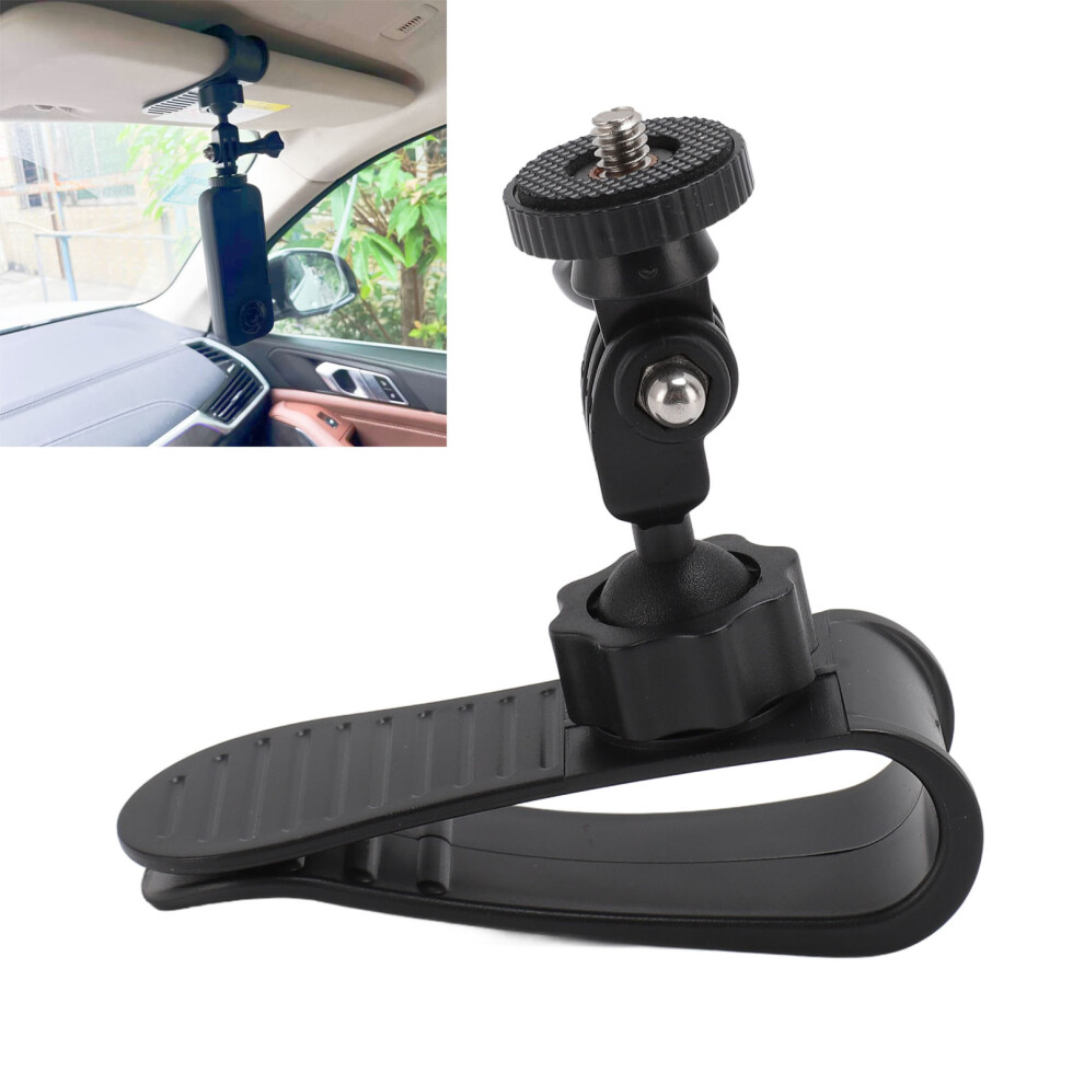 Secure Car Sun Visor Holder For Active Vlog Shooting Fits Most Cameras Black 9441349385952