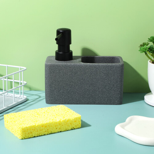 Stainless Kitchen Soap Dispenser 14.80x13.80x7.30cm Grey 2