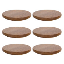 6Pcs Wooden Mug Lids For Glass Bottles And Beverage Cups
