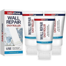 3Pcs Drywall Repair Kit, Repair Wall Paste, with Small Roller Brush Latex Paint, Wall
