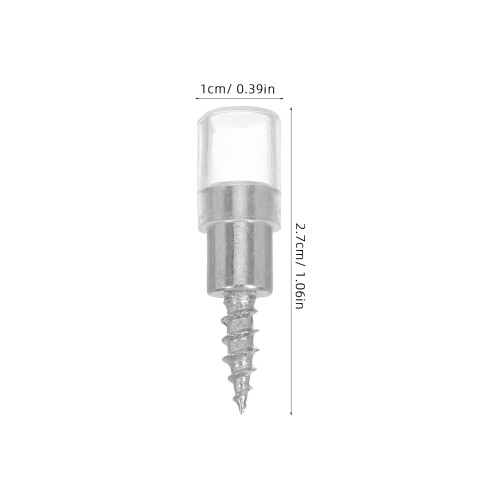 100pcs Self-Tapping Shelf Pegs with Plastic Sleeves Nickel-Plated 2
