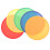 5pcs Foldable Fans Portable Round Folding Handheld Summer Fans 5
