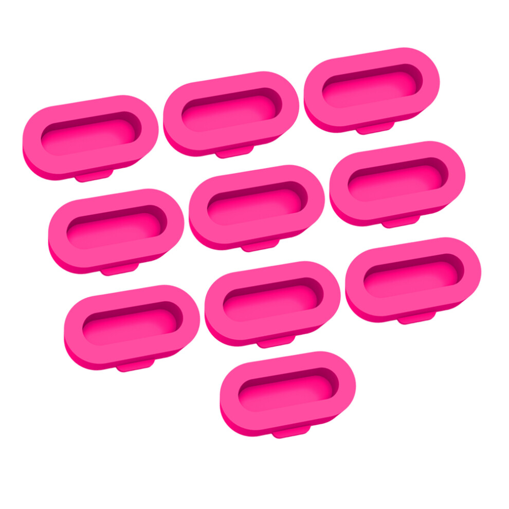 10Pcs Charging Port Dust Plug Silicone Protective Cap Rosy For 3002990189199