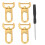 1 Set Swivel Clasp 2cm Detachable Snap Hook with Screwdriver 1
