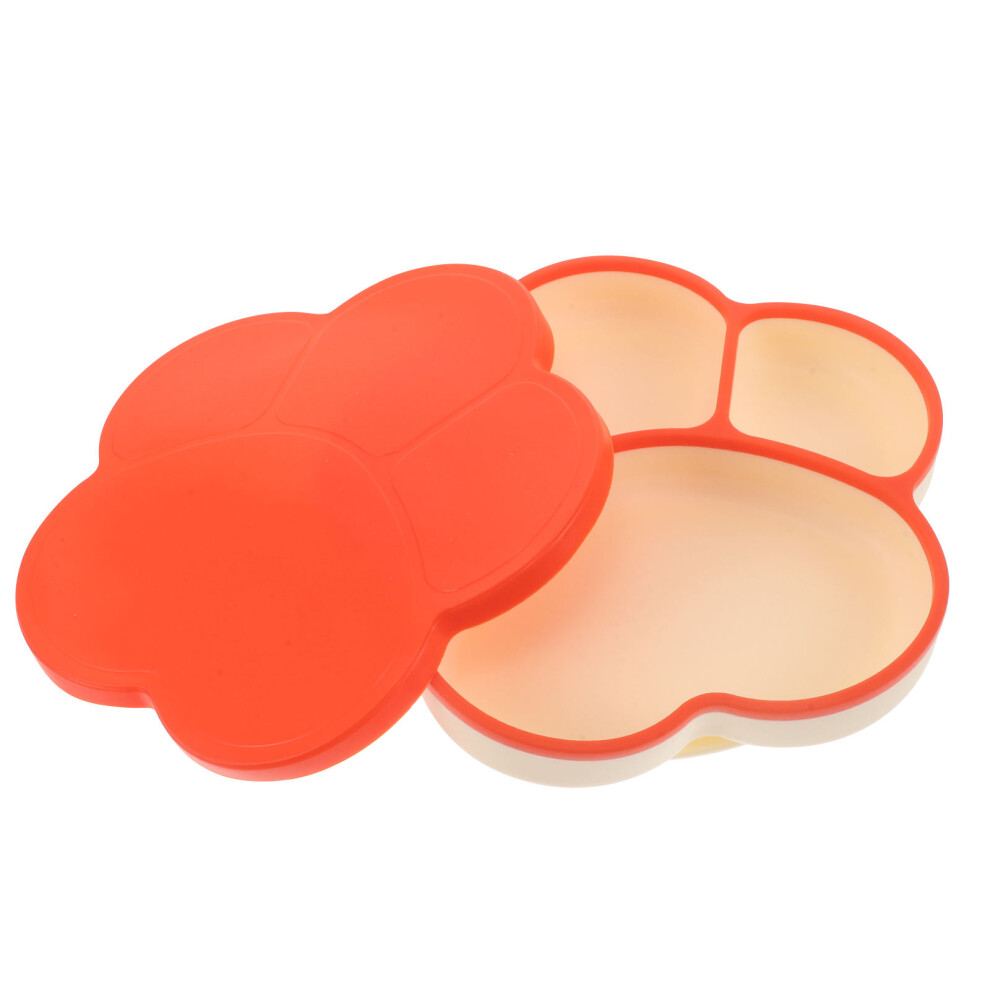 Artibetter Paw Shaped Silicone Suction Plate With Lid For Toddlers