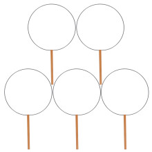 5pcs Folding Fan Frame DIY Hand Fan Repair Kit Round