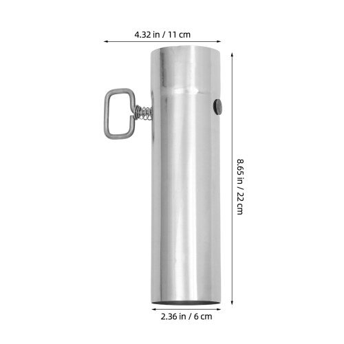 Stainless Steel Chimney Pipe with Adjustable Damper 60mm Dia 1
