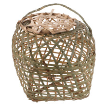 Bamboo Chicken Coop Portable Poultry Carrier for Home Farm Use