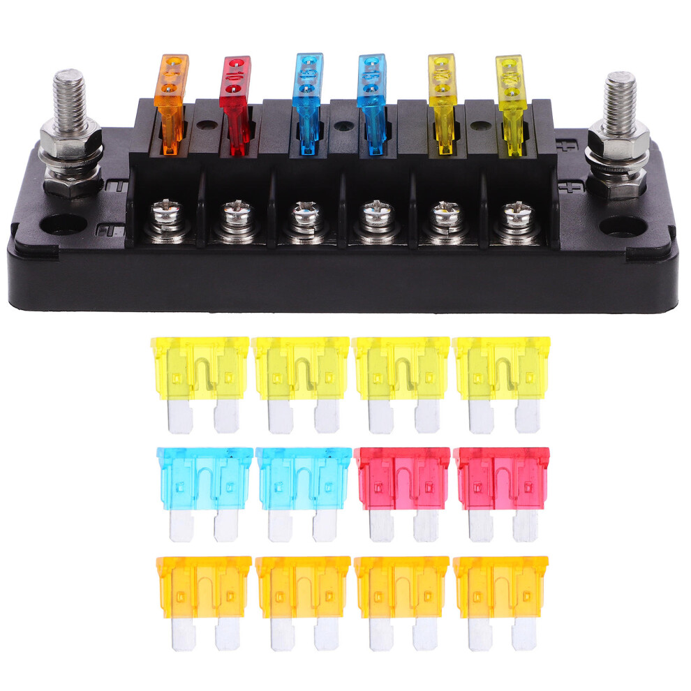 Automotive Fuse Block Blocks Marine Fused Distribution Black 3103149405693
