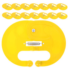 15Pcs Yellow Plastic Calf Weaner Nose Rings Adjustable Livestock Tool