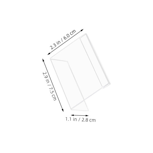 30pcs Acrylic Sign Holder L-Shaped Display Stands 2