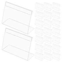 30pcs Acrylic Sign Holder L-Shaped Display Stands