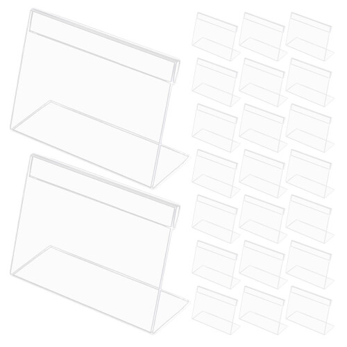 30pcs Acrylic Sign Holder L-Shaped Display Stands