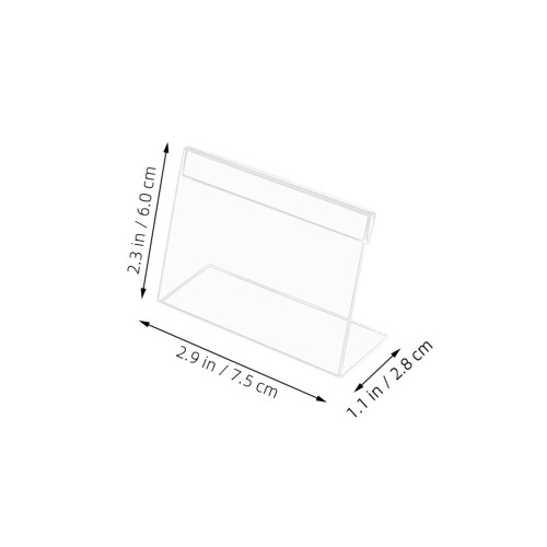 30pcs Acrylic Sign Holder L-Shaped Display Stands 1