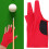 Billiard Glove Red Elastic Material 1pack 7.47x3.42x0.08in 5
