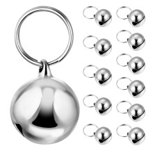 12pcs Dog Collar Bell Training Bells Pet Anti-Lost Pendant Silver 18mm