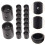 Foosball Table Parts Replacement Black Pvc End Caps 16pcs 4