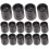 Foosball Table Parts Replacement Black Pvc End Caps 16pcs 3