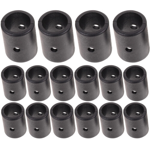Foosball Table Parts Replacement Black Pvc End Caps 16pcs 2