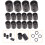 Foosball Table Parts Replacement Black Pvc End Caps 16pcs 2