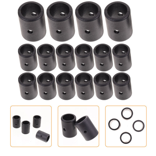 Foosball Table Parts Replacement Black Pvc End Caps 16pcs 1
