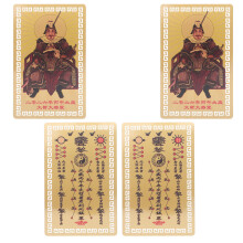 4pcs 2026 Chinese New Year Feng Shui Taisui Gold Cards Horse Year