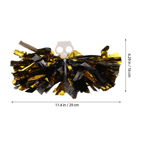 2pcs Cheerleading Pom Poms with Handle - Metallic Dancing Props 2