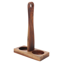 Wooden Salt Pepper Holder with Handle for Spice Mills
