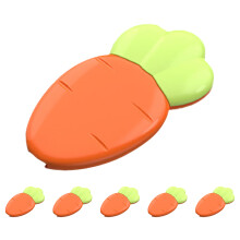 6 Pcs Diaper Pins Plastic Carrot Shape with Locking Closure