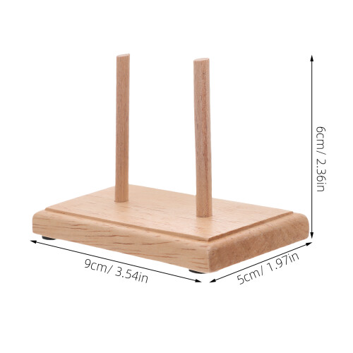Mini Wooden Bobbin Holder Rack for Sewing Thread Spools 1