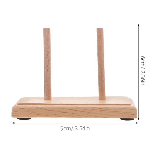 Mini Wooden Bobbin Holder Rack for Sewing Thread Spools 2