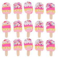 20pcs Miniature Ice Cream Cabochons for DIY Crafts Polymer Clay Charms