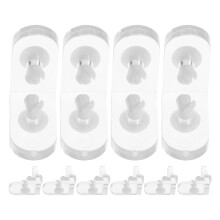 10 Sets Acrylic L-Shaped Corner Brackets for Display Shelf
